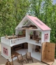 Комплект FlyShip toys Іграшковий Ляльковий будинок з меблями 32 позиції Біло рожевого кольору 550-1040 - зображення 1