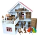 Комплект FlyShip toys Іграшковий Ляльковий будинок з меблями 32 позиції Біло рожевого кольору 550-1040 - зображення 2