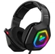 Ігрові дротові навушники Onikuma K10 з мікрофоном та LED RGB підсвічуванням геймерська гарнітура Black - зображення 1