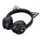 Ігрові бездротові навушники Onikuma B90 Gaming CAT з LED RGB підсвічуванням Black - зображення 4