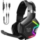 Игровые проводные наушники Onikuma K10 Pro с микрофоном и LED RGB подсветкой Black - изображение 1