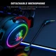 Ігрові дротові навушники Onikuma X10 з мікрофоном та LED RGB підсвічуванням геймерська гарнітура Black/Grey - зображення 4