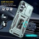 Ударопрочный чехол Epik Camshield Army Ring для Samsung Galaxy A34 5G Зеленый / Light Green - изображение 2