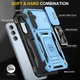 Ударопрочный чехол Epik Camshield Army Ring для Samsung Galaxy A54 5G Голубой / Light Blue - изображение 5