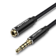 Кабель Vention Audio 3.5 мм 1 м Black Metal Type, 4 pin, з підтримкою мікрофона, стерео (BHCBF) - зображення 1