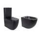 Акционный набор: Унитаз напольный Robin Ultra Quiet QT13226083AMB 660x360x855 Black + Биде напольное Robin QT13442141CMB 565x360x405 Black - изображение 1