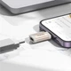 Переходник Hoco UA31B OTG Lightning male to Type-C female Gray - изображение 4