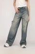 Джинсы baggy женские 40 цвет голубой Zeo Basic ЦБ-00273491 - изображение 1