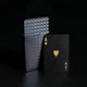 Карты игральные пластиковые для покера Golden Black 54 шт фокусы Черные - изображение 2