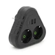 Сетевой тройник удлинитель с заземлением f203 black 2 розетки 2usb 1type c 2500w 10a 110 250v max blister - изображение 1