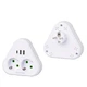Сетевой тройник удлинитель с заземлением f203 white 2 розетки 2usb 1type c 2500w 10a 110 250v - изображение 2