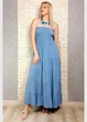 Сарафан максі А-силуету зі штапелю блакитний New Collection S-L 14-7301 - изображение 2
