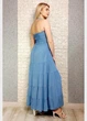 Сарафан максі А-силуету зі штапелю блакитний New Collection S-L 14-7301 - изображение 4