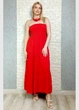 Сарафан максі А-силуету зі штапелю червоний New Collection S-L 14-7304 - изображение 1