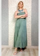 Сарафан максі А-силуету зі штапелю оливковий New Collection S-L 14-7305 - изображение 4