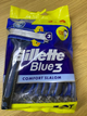 Одноразові станки для гоління Gillette Blue3 Comfort Slalom 12 шт. - зображення 2