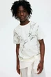 Футболка кремовая Мраморный H&M 134-140см (400010323) - изображение 2