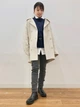 Пальто осеннее короткое женское Uniqlo 542082258 L Молочное (1159826608) - изображение 5