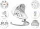 Укачивающий центр качели MoMi Kenani Light grey качели детские шезлонг для малышей от первых дней жизни детский шезлонг качели для малышей от рождения шезлонг-качели укачивающие качели - изображение 4