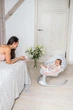 Укачивающий центр качели MoMi Kenani Light grey качели детские шезлонг для малышей от первых дней жизни детский шезлонг качели для малышей от рождения шезлонг-качели укачивающие качели - изображение 10
