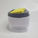 Дозатор для мийного засобу натискний з мочалкою Soap Pump, універсальний насосний органайзер-контейнер для рідкого мила і миючого для посуду, компактний економний диспенсер з губкою для кухні Біло-сірий, SP-001 - зображення 6