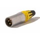 Разъем XLR 3 штекер, XLR Male plug SA262A-SC-PG-WP, 3pin, литые контакты, золото, зажим-крокодил, серия WP, на кабель диам. 3.0-6.5 мм, корпус-металл - изображение 1