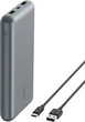 Портативное зарядное устройство Power Bank Belkin BPB011BTGY 10000мАч, 15Вт, 2хUSB-A/USB-C, серый - изображение 9