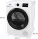 Сушильна машина Gorenje тепловий насос, 9кг, A++, 60см, дисплей, 16 програм, Wi-Fi, білий - изображение 6