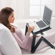 Столик подставка для ноутбука складной Laptop Table Multifunctional Laptop Table T8 регулируемый стол трансформер с охлаждением - изображение 7