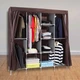 Складной тканевый шкаф для одежды Storage Wardrobe 88165 на 4 секции Коричневый/N-2 - изображение 1