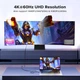 Кабель UGREEN HDMI-DisplayPort односторонний, 4K при 60 Гц, 1440P при 144/120 Гц, 1080P при 240 Гц, с питанием USB-A Grey (55329) - изображение 2
