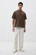 Футболка H&M Loose Fit XS коричневий 0608945130 - изображение 2