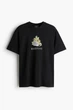 Футболка H&M Loose Fit S чорний 1225605006 - изображение 1