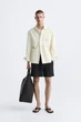 Шорти зі 100% льону Zara M чорний 2634/601/800 - изображение 1