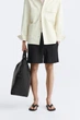 Шорти зі 100% льону Zara M чорний 2634/601/800 - изображение 2