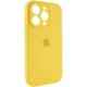 Чохол Silicone Premium case з захистом камери для iPhone 16 Pro Max Full Camera Protective yellow 2373 - зображення 2