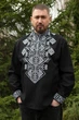 Чоловіча вишиванка V&V Олексій XXXXXL Чорний (470140193-002) - зображення 1