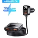 Автомобільний зарядний пристрій 5-в-1 ASOMETECH 78W PD3.0 QC4.0 LED-дисплей з виносним блоком car charger 3xUSB+2xTypeC. - зображення 1