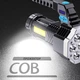 Ручний LED ліхтар Bodasan акумуляторний потужний ліхтарик 7*LED+COB портативний (ZHE2) - зображення 6