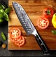 Японський ніж Santoku з дамаської сталі у подарунковій упаковці TURWHO 7" риба, мясо, універсальний (VG10 Steel"7F) - зображення 1
