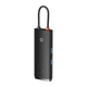 Адаптер перехідник Type-C-Хаб Baseus WKQX050101 Lite Series 6-Port Docking Station (Type-C to HDMI+USB3.0*2+PD+SD/TF) Black - зображення 2