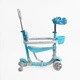 Трехколесный самокат Best Scooter P-92401 с сиденьем, ручкой управления и бампером, Голубой с динозавром - изображение 2