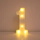 Объемная цифра 1 Led декоративная маленькая 21 на 10 см белый - изображение 2