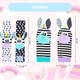 Набір 4 предмети шкарпетки та браслети брязкальця Giraffe Purple - зображення 8