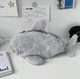 Плюшевый пенал / косметичка с 1 отделением Shark органайзер в форме акулы для школьных принадлежностей / карандашей / ручек / косметики, серый (103401445) - изображение 5