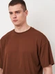 Футболка хлопковая длинная мужская H&M 1074658_кор L Коричневая (KAY2000001582756) - изображение 4