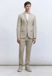 Чоловічий однобортний піджак Slim Fit H&M (58247) L Бежевий - изображение 2