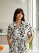 Жіноча довга сукня-сорочка з паском Uaclothes 46-48 Молочний (like32114-123161350) - зображення 3