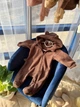 Дитячий комбінезон Teddy на флісі весний 15°+ з капюшоном шоколадний 56-62 см - изображение 1