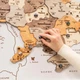 Деревянная картина панно из дерева карта Украины а натуральных оттенках на белом полотне - мультиколор 84*58см Enjoy The Wood - изображение 10